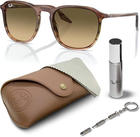 Ray-Ban RB2203 Square Shape Sunglasses with Official Eyewear Kit Bundle in Saudi Arabia