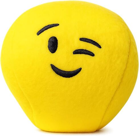 3" Squeaky Plush Dog Ball Toys+ Sounds, Cute Dog Toy for small medium dogs Handmade in USA (Sounds Emoji Dog Ball) in Saudi Arabia