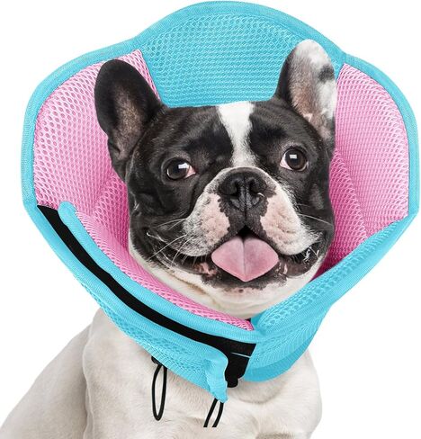 AOFITEE Large Dog Cone, Soft Dog Cone Collar, Adjustable Dog Cone for Dogs After Surgery, Breathable Mesh Dog Surgery Collars & Cones, Elizabethan Collar for Dogs to Prevent Licking Wounds in Kuwait