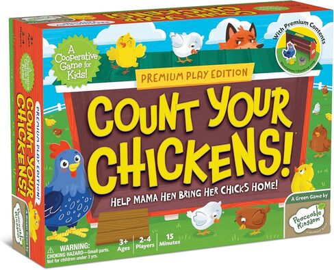 Peaceable Kingdom Count Your Chickens Award Winning Cooperative Counting Game for 2 to 4 Kids Ages 3+ in Saudi Arabia