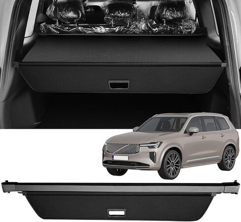 AUXKO Retractable Cargo Cover for Lincoln MKX 2018-2016, Trunk Cargo Cover Luggage Security Shade Cover for Lincoln Nautilus 2023-2019 Shielding Shade Anti-Peeping Luggage Privacy Screen, Carbon Fiber in Kuwait