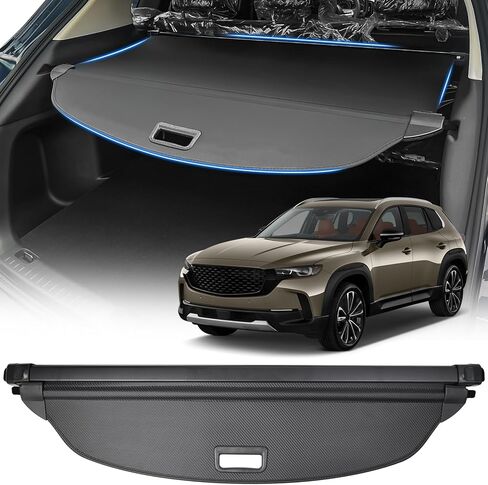 AUXKO Retractable Cargo Cover for Lincoln MKX 2018-2016, Trunk Cargo Cover Luggage Security Shade Cover for Lincoln Nautilus 2023-2019 Shielding Shade Anti-Peeping Luggage Privacy Screen, Carbon Fiber in Kuwait