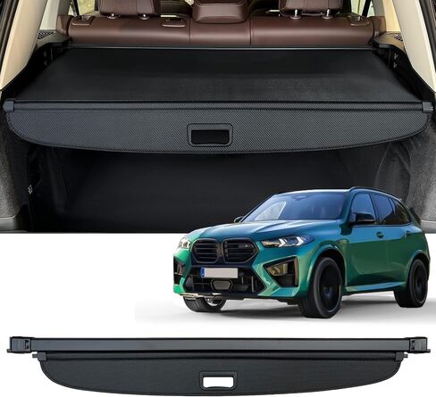 AUXKO Retractable Cargo Cover for Lincoln MKX 2018-2016, Trunk Cargo Cover Luggage Security Shade Cover for Lincoln Nautilus 2023-2019 Shielding Shade Anti-Peeping Luggage Privacy Screen, Carbon Fiber in Kuwait