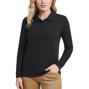 Decrum Long Sleeve Polo Shirts for Women Trendy Lightweight Casual Womens Golf Shirt Tops in Kuwait