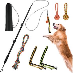 عمود مغازلة للكلاب ، القطب القابل للتمديد للكلاب مع ألعاب تفاعلية قابلة للانفصال عصا الدعال مع لعبة مضغ إغراء لممارسة الرياضة في الهواء الطلق وتدريب ألعاب تفاعلية للكلاب الثقيلة in Kuwait