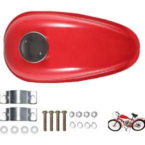 Metal 1.06 Gallons / 4L Gas Fuel Petrol Tank with Petcock Cap, Gas Tank For 49cc 50cc 60cc 66cc 80cc 100cc Engine Motorized Bicycle in Saudi Arabia