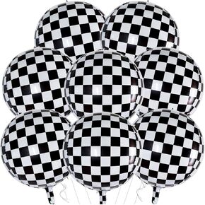 TONIFUL 40 Inch Checkered Number 3 Balloon 3rd Race Car Birthday Party Supplies Black and White Large Number Balloon for Girls Boys 3rd Birthday Fast Race Car Flag Party Decorations in Kuwait