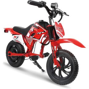 Kids Electric Motorcycle, 25.2V 300W Brushless Motor & Controller, 3 Speeds (10MPH, 8 Miles), LCD, LED, Moto Sound, Twist Grip, Dual Suspension & Brakes, for 3-10 yrs, 110 LB (Blue) in Saudi Arabia
