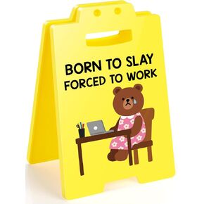 MBL Funny Office Decor Gifts - Not in The Mood, Small Fun Gag Desk Mini Warning Caution Sign Cubicle Decoration for Women Men Coworker Teammate Employee Boss Birthday Christmas in Kuwait
