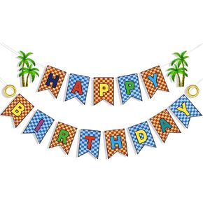Happy Birthday Banner Decorations, Hedgehog Themed Background, Perfect and Colorful Banner for Baby and Kids Birthday Party Supplies in Saudi Arabia