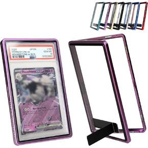 The Collector's Hubs 2-in-1 Magnetic Metal Slab Case for PSA/CGC Slabs with Built-in Stand (Protect + Display) - Blue | Slab Bumper Case for PSA | Graded Card Display | Slab Mags for PSA - Blue in Saudi Arabia