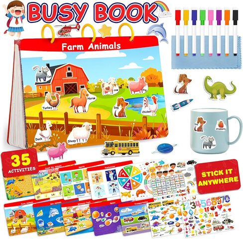 Preschool Learning Activities 3-8: 37 Handwriting Practice & Tracing Books for Kids | Travel Games for Car and Airplane | Kindergarten Workbooks | Outdoor Activities Books | Gift for Kids in Saudi Arabia