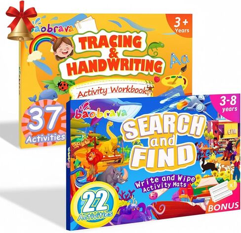 Preschool Learning Activities 3-8: 37 Handwriting Practice & Tracing Books for Kids | Travel Games for Car and Airplane | Kindergarten Workbooks | Outdoor Activities Books | Gift for Kids in Saudi Arabia