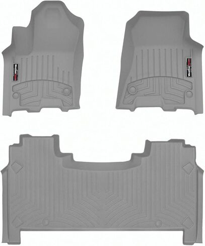 Weathertech مخصص Floirliners لشاحنة RAM 1500 ، RAM 1500-1ST و 2ND ROW (4418771-4414282) ، Black in Kuwait