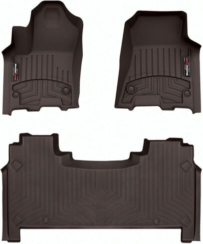 Weathertech مخصص Floirliners لشاحنة RAM 1500 ، RAM 1500-1ST و 2ND ROW (4418771-4414282) ، Black in Kuwait
