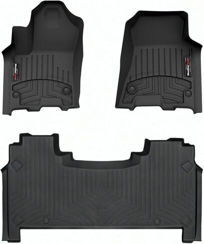 Weathertech مخصص Floirliners لشاحنة RAM 1500 ، RAM 1500-1ST و 2ND ROW (4418771-4414282) ، Black in Saudi Arabia