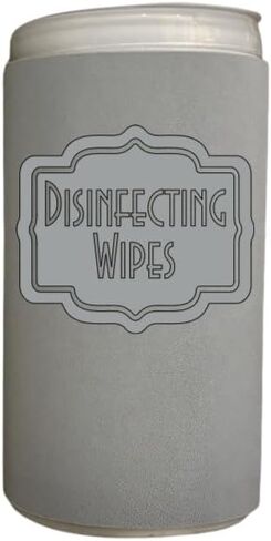 Disinfecting Wipes Cover with Silver Label Modern (Large, Black) in Saudi Arabia