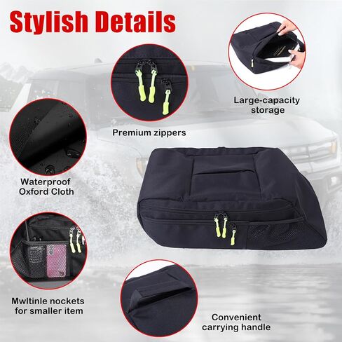 for Hummer EV Accessories Lower Center Console Organizer Storage Gear Box Shift Panel Side Tool Bag for Hummer EV SUV/Pickup 2024 2025+ Console Organizer Storage Bag Solution Foldable (A) in Saudi Arabia