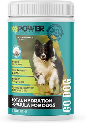 K9 Power Go Dog Hydration & Performance Drink Mix 1 lb - Active Dog Supplement for Muscle Function, Endurance, Recovery, with Electrolytes Support in Saudi Arabia