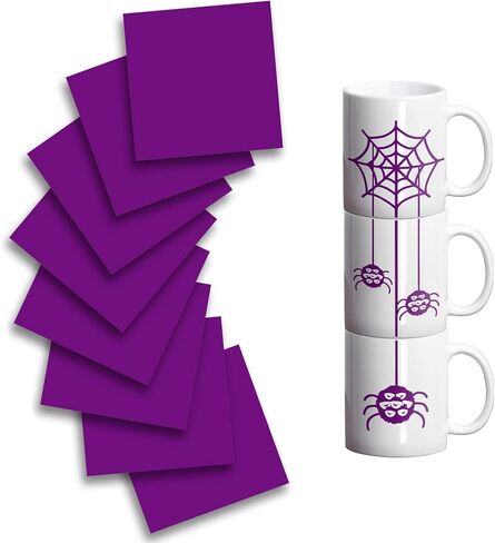 kasyu sublimation نقل حبر الحبر لصحيفة Cricut Mug Press ، ورقة نقل 12pcs للتسامي ، 12x11.8 بوصة ورقة تسامي طباعة مسبقة الطباعة مسبقا in Kuwait