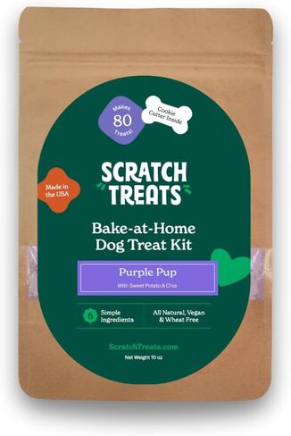 Peanut Butter Bake-at-Home Dog Treat Kit, Made in The USA, All-Natural Mix, Cutter Included, Makes Approx 90 Treats in Saudi Arabia