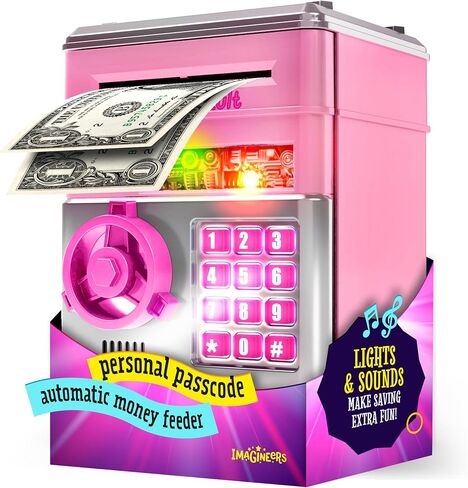 بنك Piggy For Kids - مربع توفير الأموال الإلكترونية مع كود - ATM آمن - ألعاب Coin Bank - ألعاب الأولاد لمدة 3 ، 4 ، 5 ، 6 ، 7 ، 8 ، 9 - هدايا عيد ميلاد لمدة 8 ، 9 ، 10 ، 11 ، 12 سنة صبي وفتاة in Kuwait