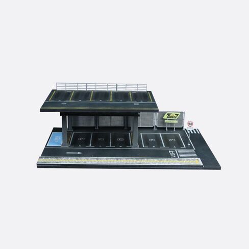 PRIALITY D TOFU Shop Container Diorama الإصدار C - 1:64 مشهد مقياس مع LED - حاوية أكريليك للعجلات الساخنة ، مربع الثقاب ، سيارات Minigt و Diecast - الأبعاد: 36x13.3x14 CM MO400204 in Saudi Arabia