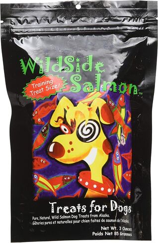 Freeze Dried Salmon Dog Treats, Wild Caught, Gluten Free, Grain Free, High Protein, Diabetic Friendly | Natural Fish Oil | Made in The USA in Kuwait