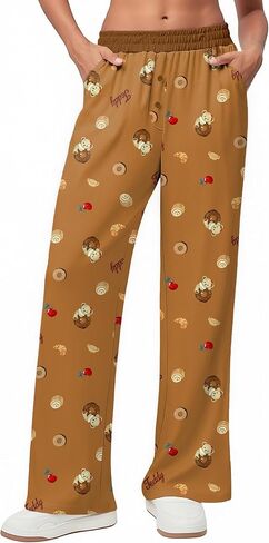 Ekouaer Womens Pajama Pants Soft Comfy Pj Pants للنساء على نطاق واسع في الساق مرنة نوم قاع مع جيوب in Saudi Arabia