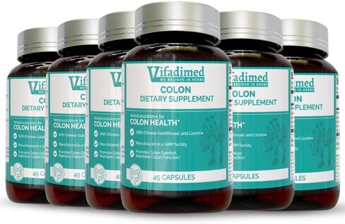 Colon for Gut Lining,Diarrhea, IBS-D,Colitis, Leaky Gut. Soothes Irritation,Enhances Colon's Function. Gut Lining,Gut Microbiome,Gut Motility-45 Capsules in Kuwait