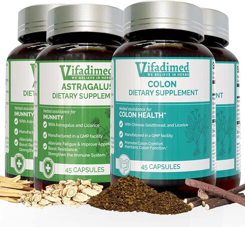 Colon for Gut Lining,Diarrhea, IBS-D,Colitis, Leaky Gut. Soothes Irritation,Enhances Colon's Function. Gut Lining,Gut Microbiome,Gut Motility-45 Capsules in Kuwait