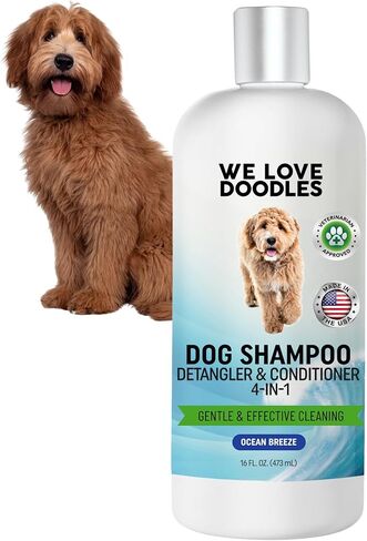 We Love Doodles Dog Conditioner & Detangler, 2-in-1 Conditioner for Allergies & Itching, Dog Lotion for Dry Itchy Skin, for Poodles, Doodles, & Goldendoodles, 16oz in Saudi Arabia