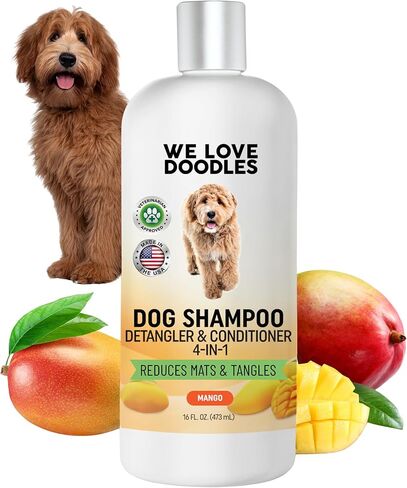 We Love Doodles Dog Conditioner & Detangler, 2-in-1 Conditioner for Allergies & Itching, Dog Lotion for Dry Itchy Skin, for Poodles, Doodles, & Goldendoodles, 16oz in Saudi Arabia