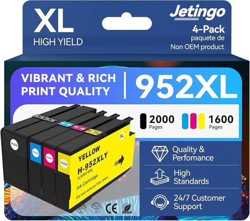 952XL حبر خراطيش حزمة التحرير والسرد لـ HP 8710 7740 الطابعات HP952XL بديل خرطوشة الحبر HP OfficeJet Pro 8210 8730 8200 8720 8700 7740 8715 8702 8725 in Kuwait