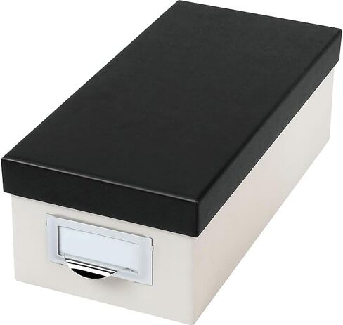 "Oxford Index Card Storage Box, 3" x 5", Marble White/Black" (406350) in Saudi Arabia