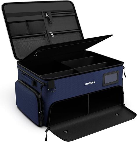 منظم صندوق الجولف، حقيبة إكسسوارات الجولف بطبقتين للرجال، منظم تخزين جولف السيارة مقاوم للماء مع حجرة لزوجين من الأحذية، هدايا الجولف للرجال والنساء، أسود in Kuwait