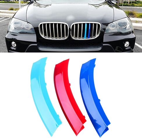 X Xotic Tech M Colored Tri Grille Insert Strips ، شبكات الكلى في المركز الأمامي متوافق مع BMW LCI G01 X3 ، G02 X4 2022 2023 القياسي in Kuwait