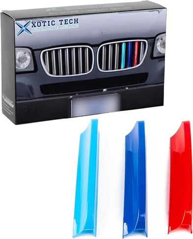 X Xotic Tech M Colored Tri Grille Insert Strips ، شبكات الكلى في المركز الأمامي متوافق مع BMW LCI G01 X3 ، G02 X4 2022 2023 القياسي in Kuwait