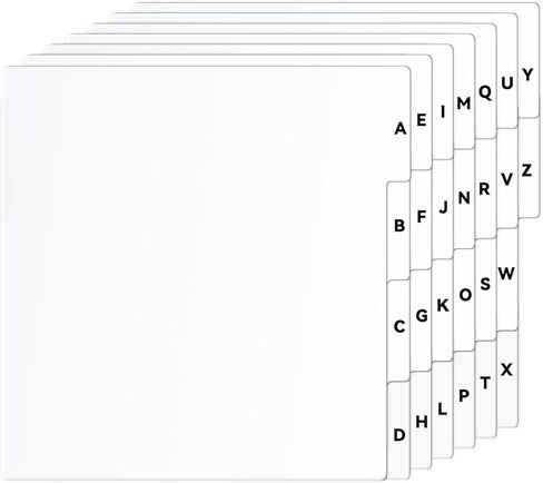 Marspark 26 Pcs Vinyl Album Dividers A-Z Record Divider DVD CD File Alphabet Record Organizer with Alphabetical Tab Album Storage Holder for Vinyl LP Collection Library Bin Black (Vertical) in Kuwait