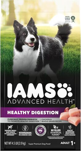 IAMS Advanced Health Healthy Digestion Adult Dry Dog Food with Real Chicken, 36 lb. Bag in Kuwait