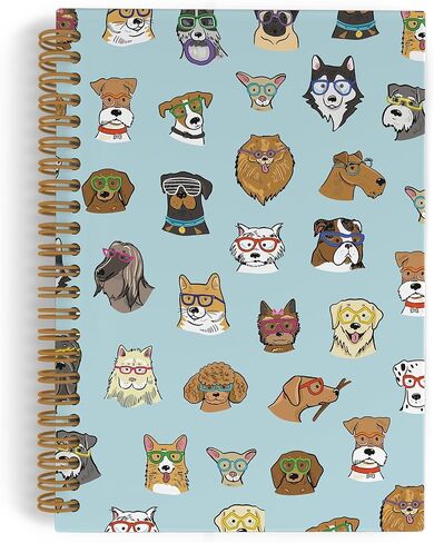 Christmas Dog Spiral Notebook, Funny Dog Journal Notebook, Dog Lovers Gifts for Women, Dog Notebooks for School Work, Dog Christmas Office Supplies Gifts for Dog Owners Women Men, 5.5x8.3 Inch in Kuwait