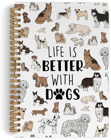 Christmas Dog Spiral Notebook, Funny Dog Journal Notebook, Dog Lovers Gifts for Women, Dog Notebooks for School Work, Dog Christmas Office Supplies Gifts for Dog Owners Women Men, 5.5x8.3 Inch in Kuwait