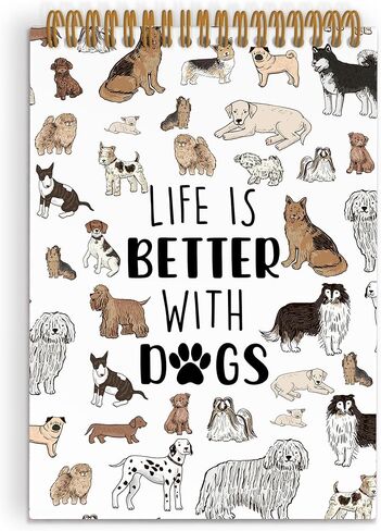 Christmas Dog Spiral Notebook, Funny Dog Journal Notebook, Dog Lovers Gifts for Women, Dog Notebooks for School Work, Dog Christmas Office Supplies Gifts for Dog Owners Women Men, 5.5x8.3 Inch in Kuwait