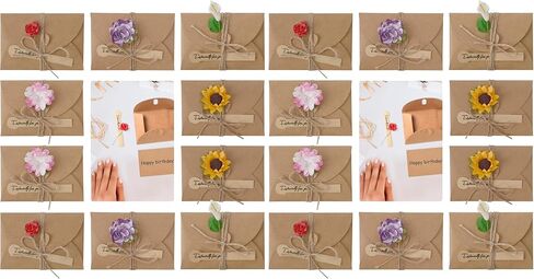 Flower Card Envelopes, Cute Envelopes Small Card Holders Mini Seed Envelopes with Heart Shaped Clasp 10PCS 4 x 2.75 inch in Kuwait