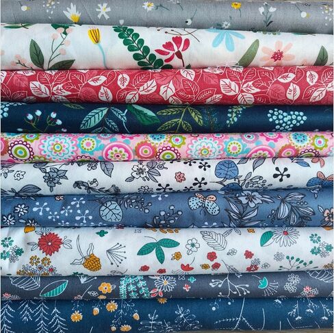 7pcs 20 "× 20" القطن النسيج DIY صنع لوازم اللحف برقع النسيج حزم ربع الدهون الدهون DIY لخياطة وسائد خيط القطن (الأحمر ، 20 "× 20") in Kuwait