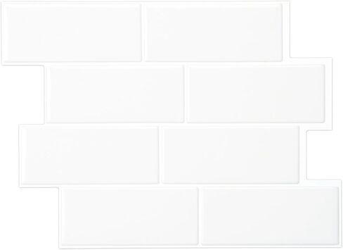 قشر البلاط الذكي والعصا باكسبلاش - 5 أوراق من 11.56 "× 8.38" - قشر لاصق ثلاثي الأبعاد و backsplash للمطبخ ، الحمام ، بلاط الجدار in Kuwait