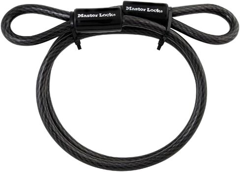 Master Lock 72DPF Steel Cable with Looped Ends, 15 ft. Long, 1 Pack, Black in Saudi Arabia
