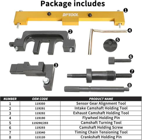 DPTOOL Camshaft Timing Tool Kit Compatible with BMW 318I 320I 316I E87 E46 E60 E90 E85 N42 N46 N46T Engines in Saudi Arabia