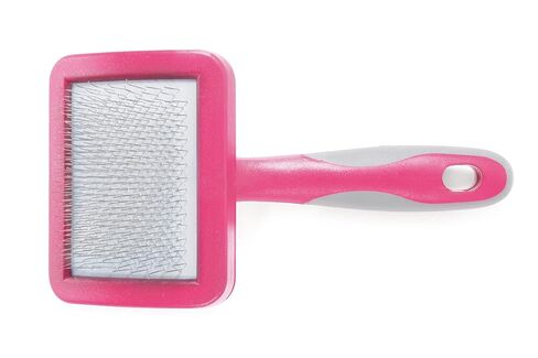 Ergo Animal Slicker Brush, Grey/yellow, Small in Kuwait