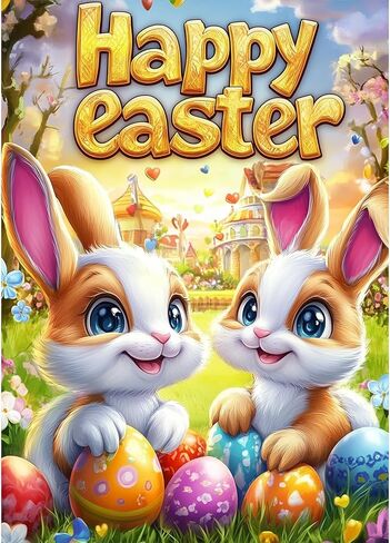 MEIYUDA 5D Easter Diamond Painting Kits for Adults, DIY Rabbits and Colored Eggs DIY Full Drill Diamond Art for Adults Beginners Crafts Kits, Cute Bunny Diamond Art Kit for Home Wall Decor 12×12in in Saudi Arabia